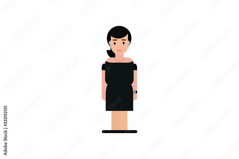 Character in flat design style isolated. Flat character cartoon vector illustration. Character in flat design style isolated. Flat character cartoon vector illustration.