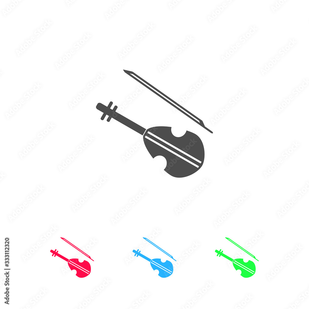 Violin icon flat. Violin icon flat.