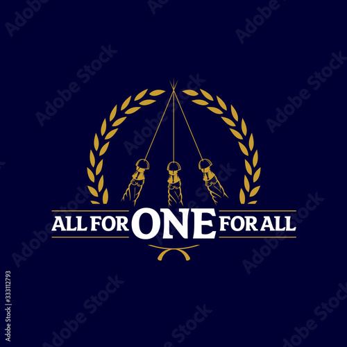 All for One for All inspired by 3 Musketeers photo