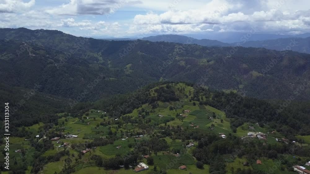 AERIAL: Lush Green Forest in Guatemala