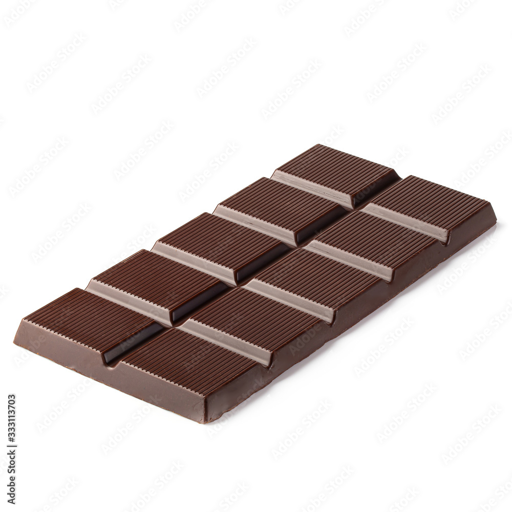 Dark Chocolate Bar isolated on a white background. Dark Chocolate Bar isolated on a white background.