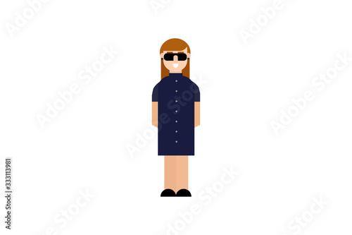 Character in flat design style isolated. Flat character cartoon vector illustration.