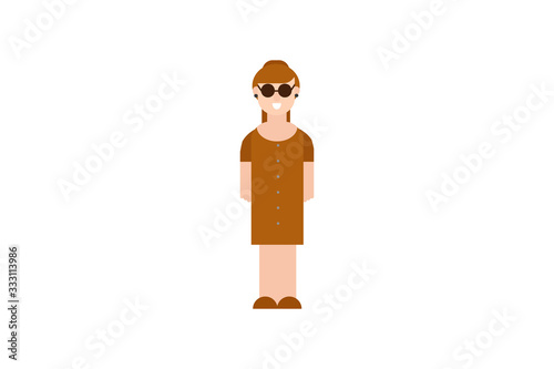 Character in flat design style isolated. Flat character cartoon vector illustration.