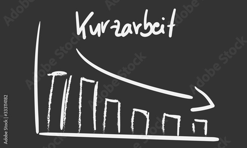 Stift Zeichnung Kurzarbeit Weiß Diagramm