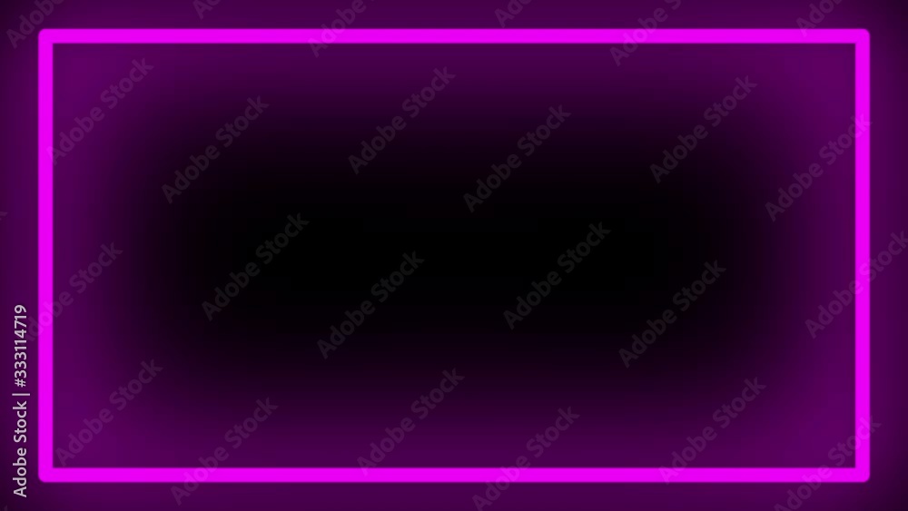 custom made wallpaper toronto digitalAbstract seamless loop background. Pink neon light border on black background. 4K motion graphic.