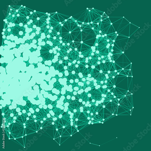 Network Mesh Procedural Art background illustration