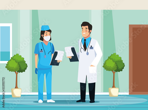 nurse and doctor avatars characters