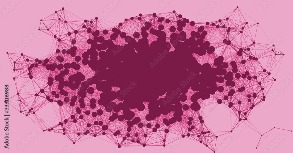 Network Mesh Procedural Art background illustration