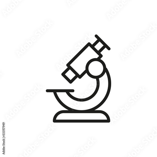 Simple microscope line icon.