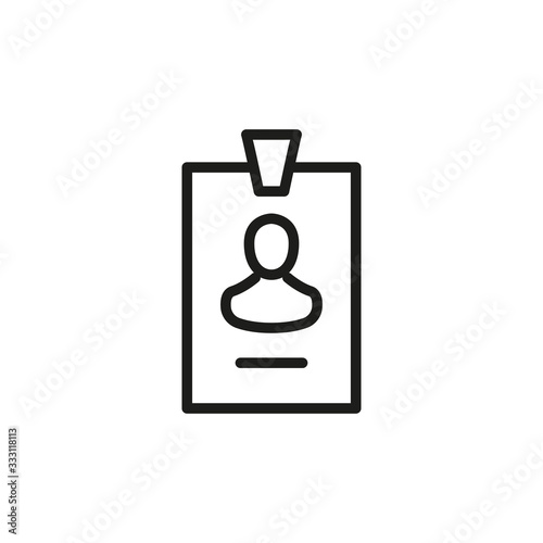 Simple personal card line icon.