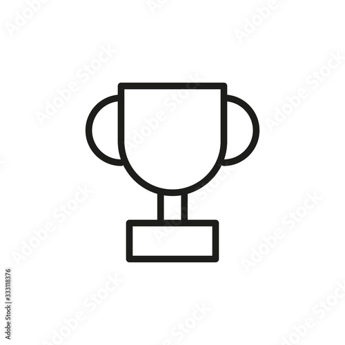Simple trophy line icon.