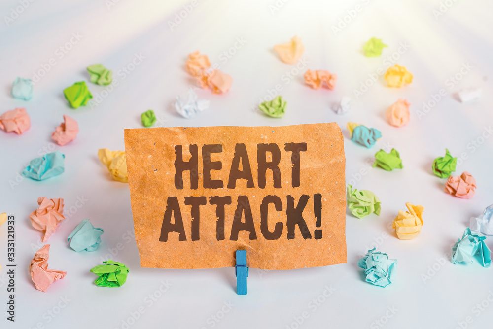 Conceptual hand writing showing Heart Attack. Concept meaning sudden