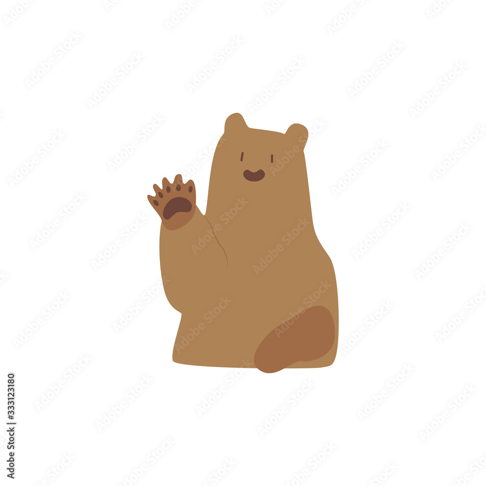 Cartoon bear. Cute Cartoon bear, Vector illustration on a white background. Drawing for children. Cartoon bear. Cute Cartoon bear, Vector illustration on a white background. Drawing for children.