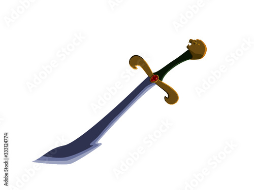 sword isolated on white