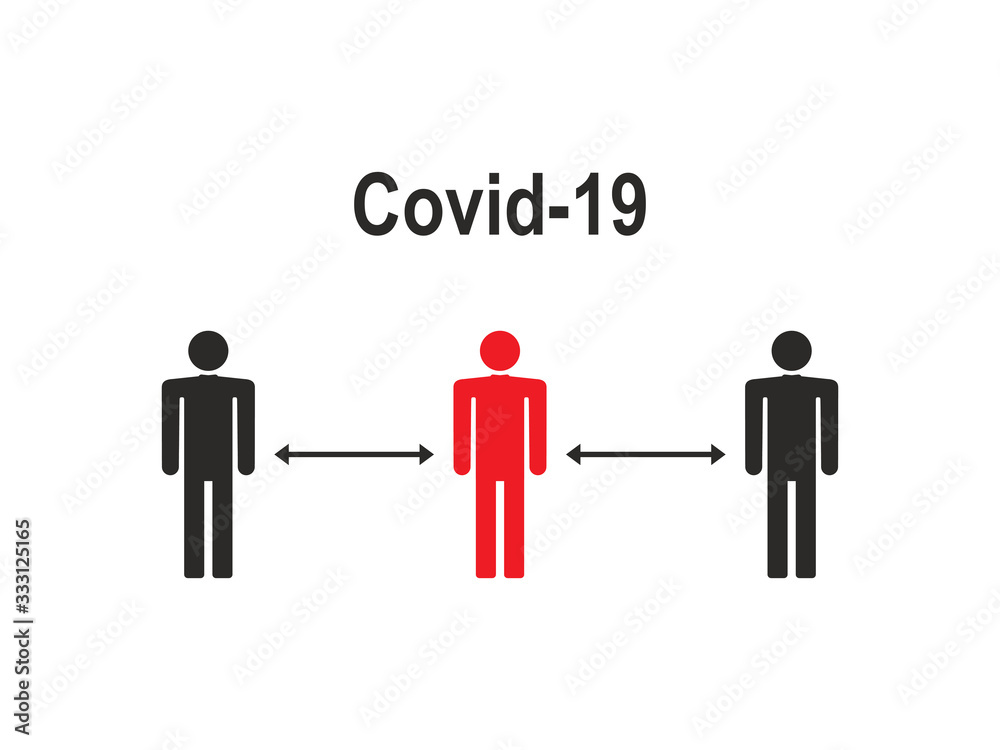 Keep distance, coronavirus. Vector illustration, flat design. Keep distance, coronavirus. Vector illustration, flat design.