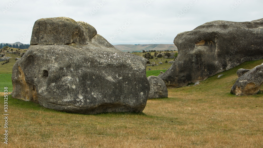 Elephant Rocks near Duntroon on South Island of New Zealand