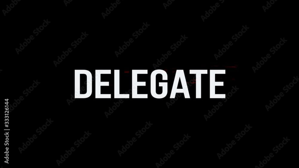 Delegate. Animation of Text With Glitch Effect. Alpha Channel Delegate. Animation of Text With Glitch Effect. Alpha Channel