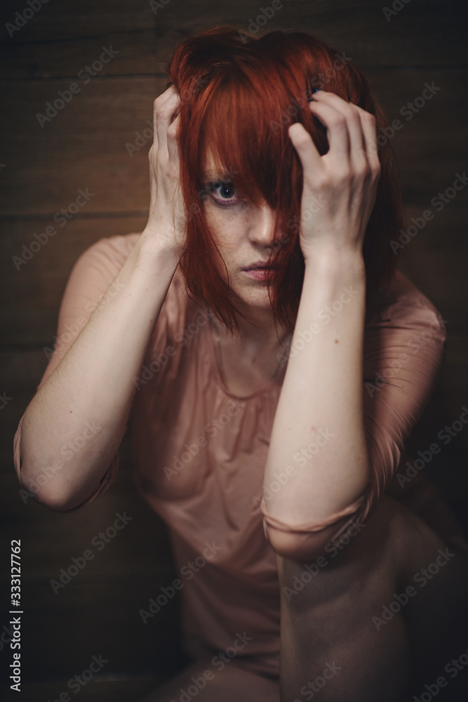 Beautiful redhead girl in the shower Beautiful redhead girl in the shower