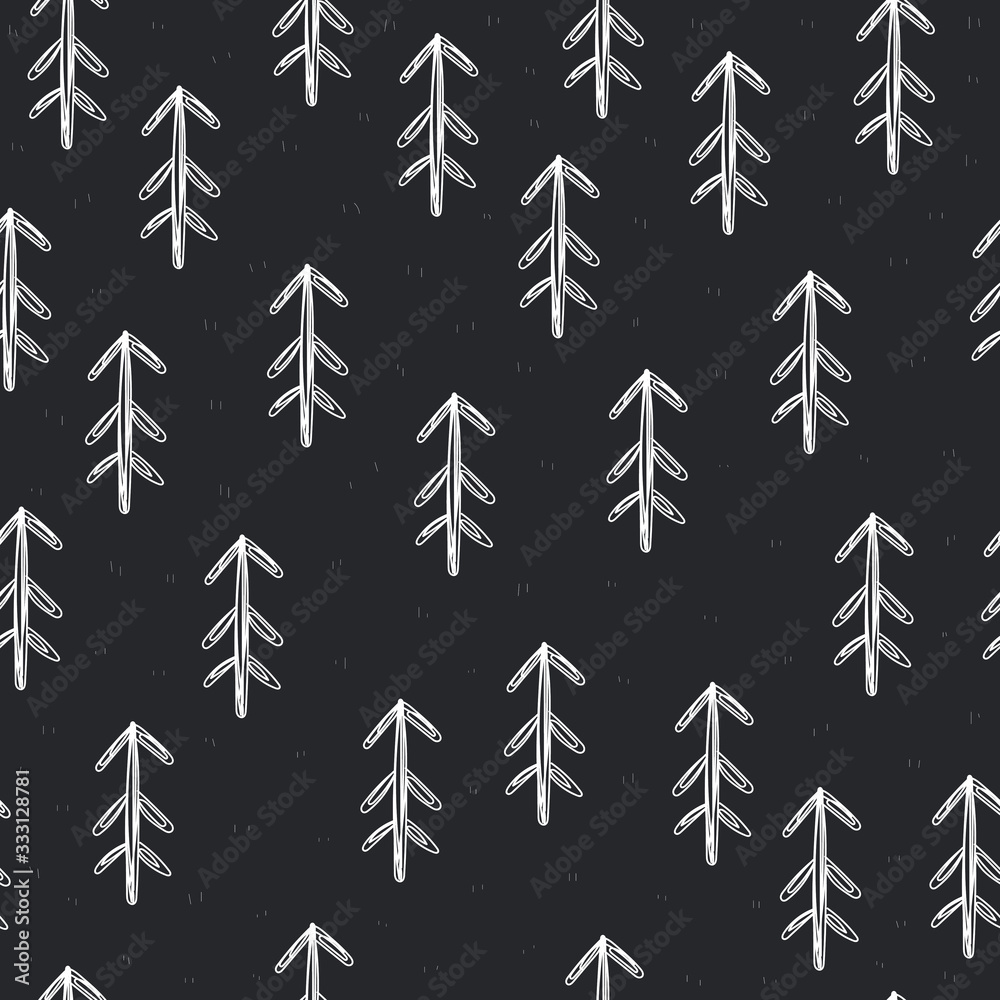 seamless pattern with cartoon trees on a neutral background. simple flat vector. hand drawing. design for fabric, print, wrapper seamless pattern with cartoon trees on a neutral background. simple flat vector. hand drawing. design for fabric, print, wrapper