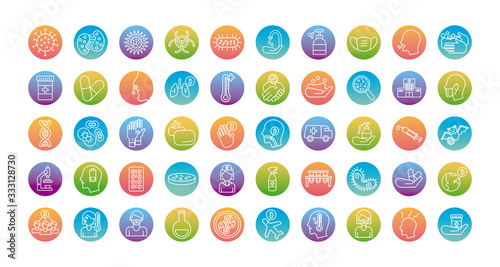 bundle of covid19 set icons