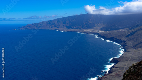 View of La Frontera from the Los Bascos viewpoint. This viewpoint is located in El Hierro.