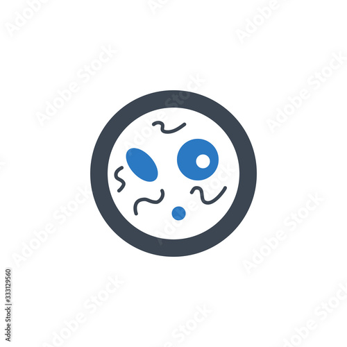 Bacteriology related vector glyph icon.