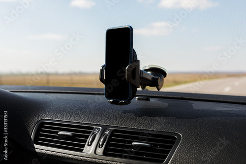 Close up Car smart phone holder
