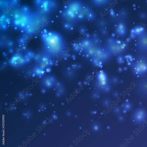 Blue Bokeh Abstract Background Shiny Background