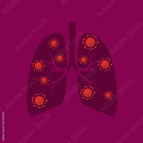 The Lungs And The Coronavirus Virus © LayerAce.com