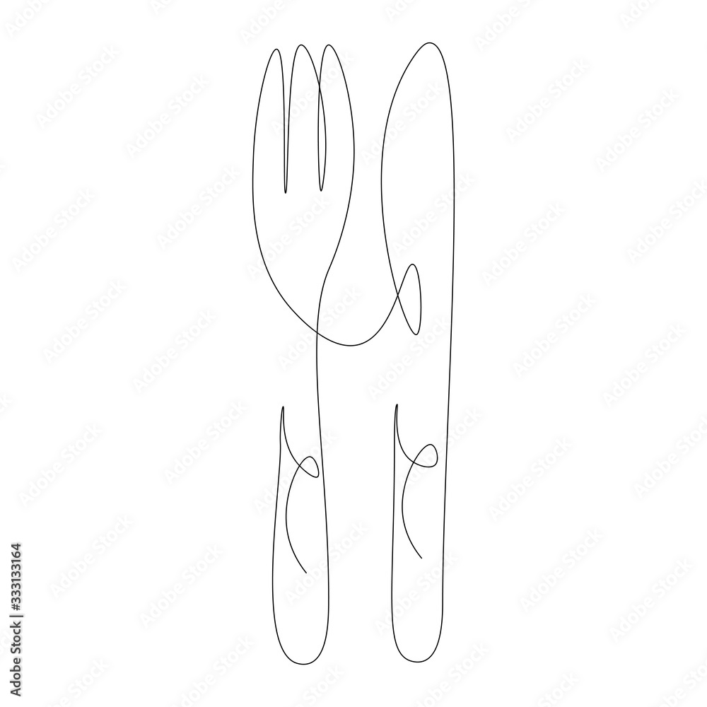 Fork and knife, vector illustration Fork and knife, vector illustration