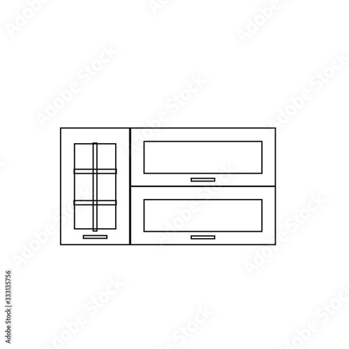 kitchen cabinet on white background