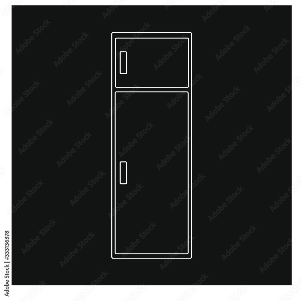 kitchen fridge on white background kitchen fridge on white background