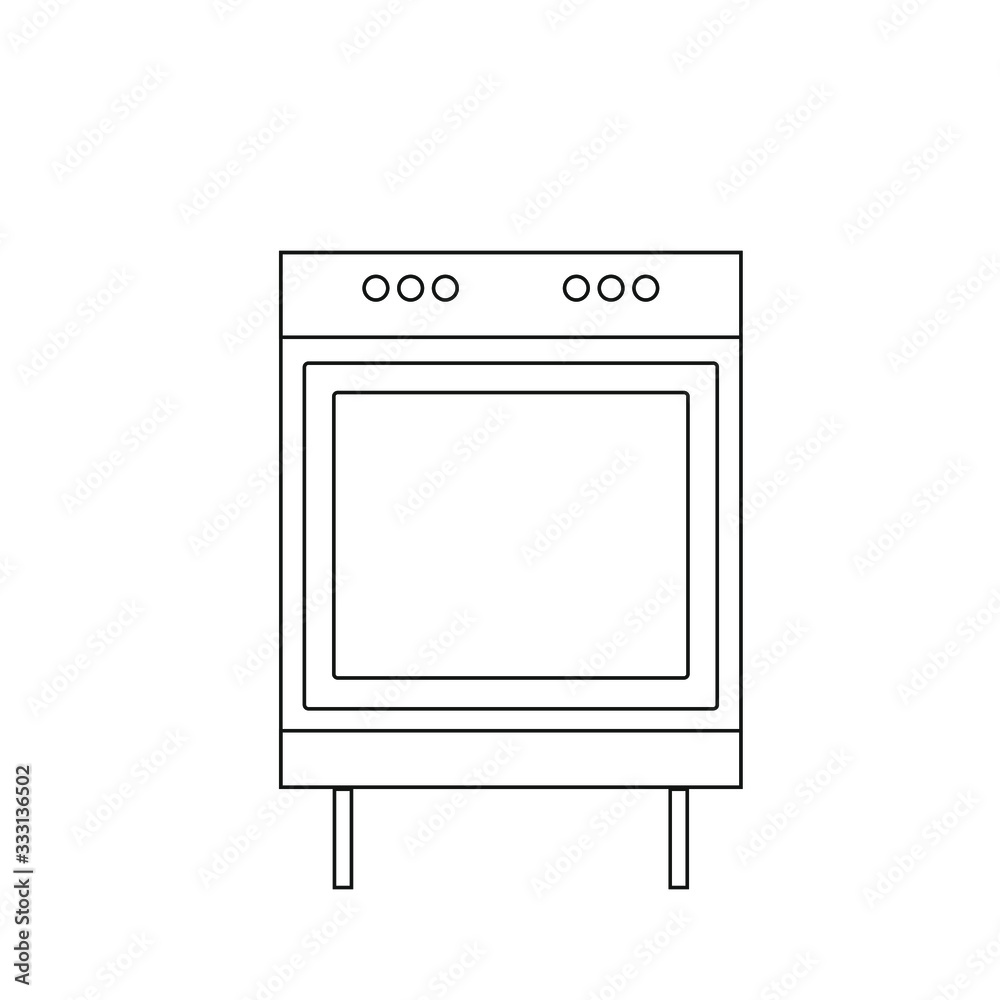 kitchen oven on white background kitchen oven on white background