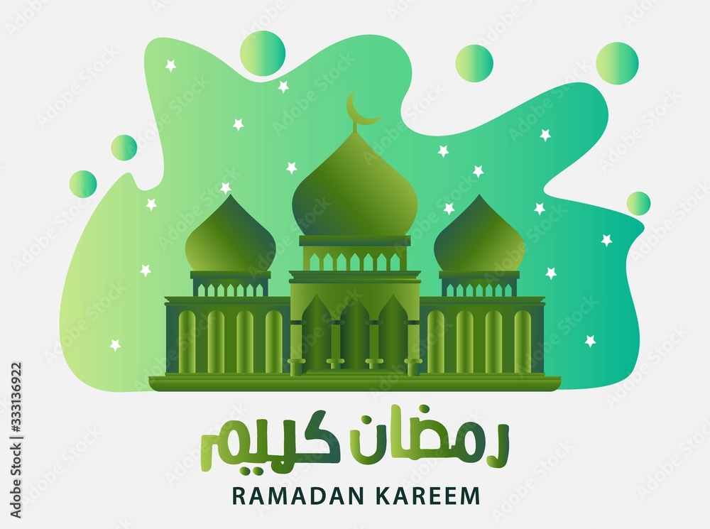Ramadan Kareem greeting card design background. template for banner, invitation, poster, card for the celebration of a Muslim community festival