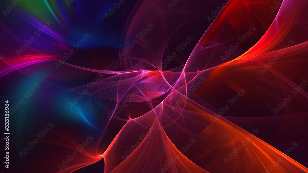Fototapeta premium 3D rendering abstract fractal light background