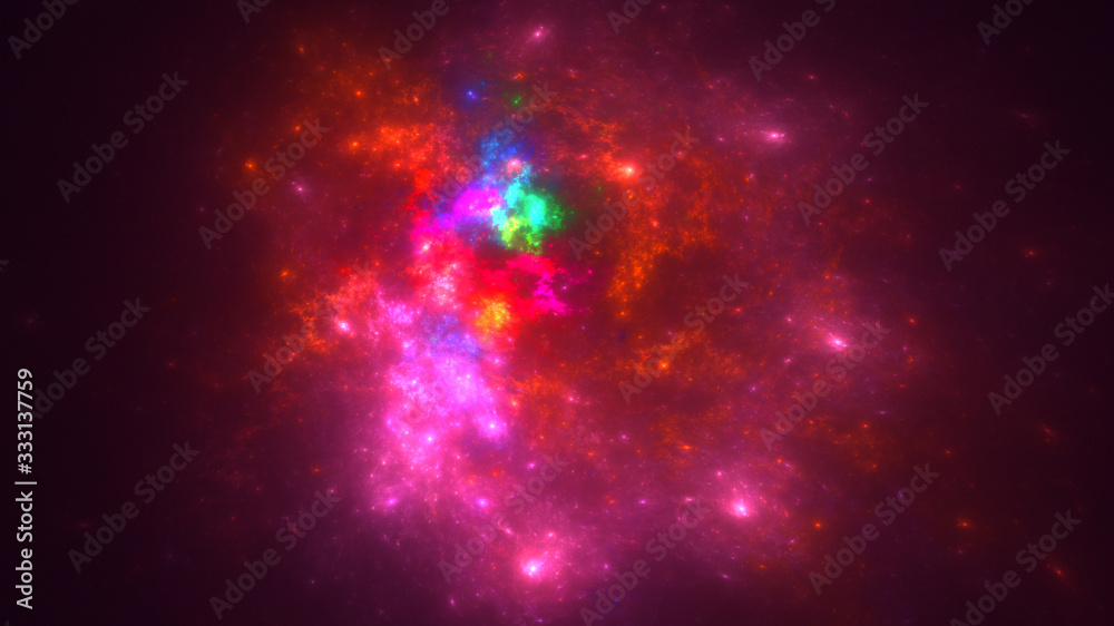 Fototapeta premium 3D rendering abstract fractal light background