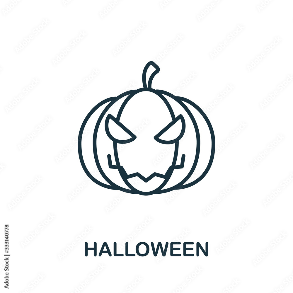 Halloween icon from hollidays collection. Simple line Halloween icon for templates, web design and infographics