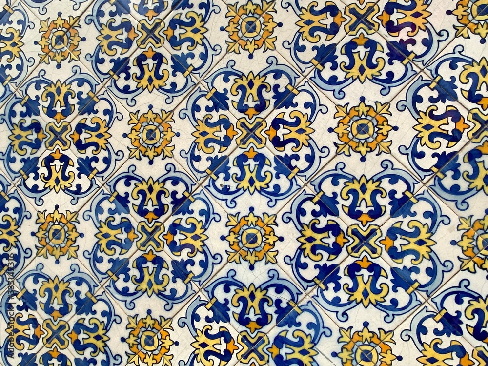 Macau China Stylish Portuguese Azulejos Building Exterior Vintage Antique Ceramic Tiles Structure 
