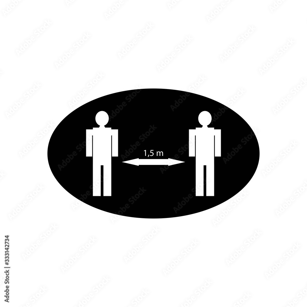 Social Distancing Infographic. Vector Image