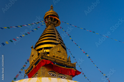 Swayambhunath Stupa (Monkey Temple) in Kathmandu capital city of Nepal