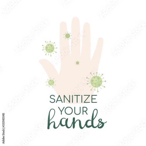 Hand sanitize illustration isolated.