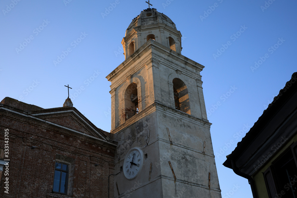 Sirolo (AN), Italy - January 1, 2019: San Nicola church in Sirolo, Riviera del Conero, Adriatic Sea, Sirolo, Ancona, Marche, Italy