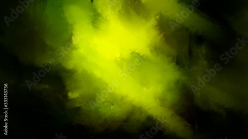 Abstract lemon green background with soft texture strokes and smooth gradients. 2D illustration.