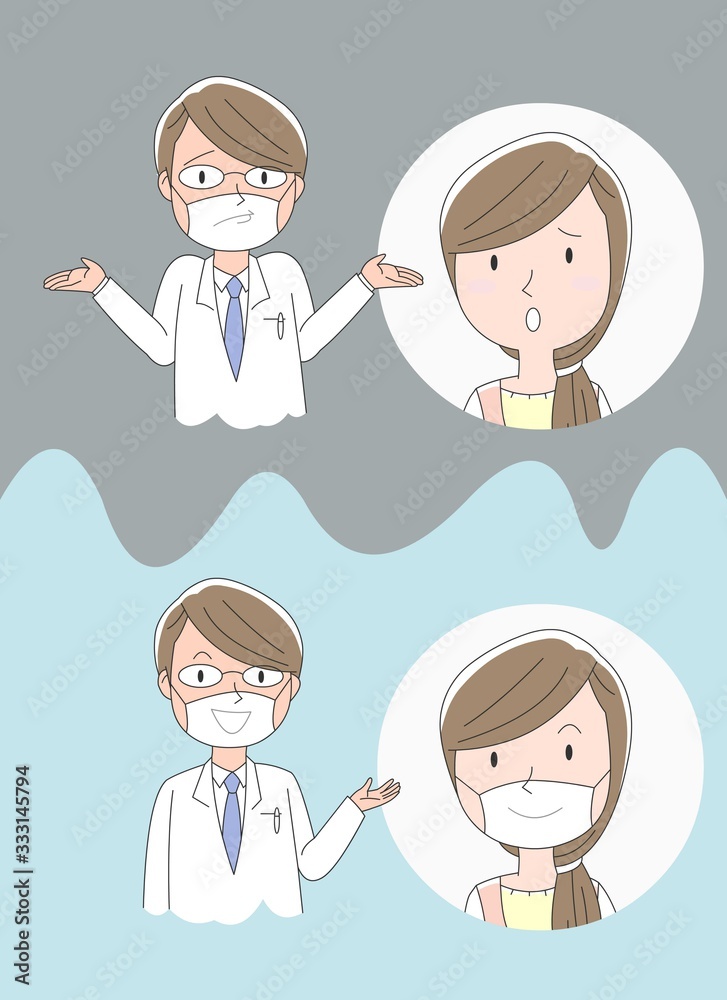 An illustration that shows the importance of wearing a mask.