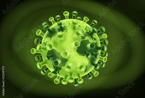 A coronavirus virus cell wo...