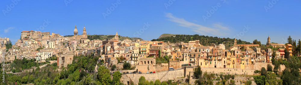 Ragusa italienische Stadt auf Hügel, Insel Sizilien, Italien, Europa, Panorama