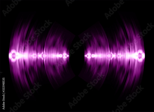 Sound waves oscillating