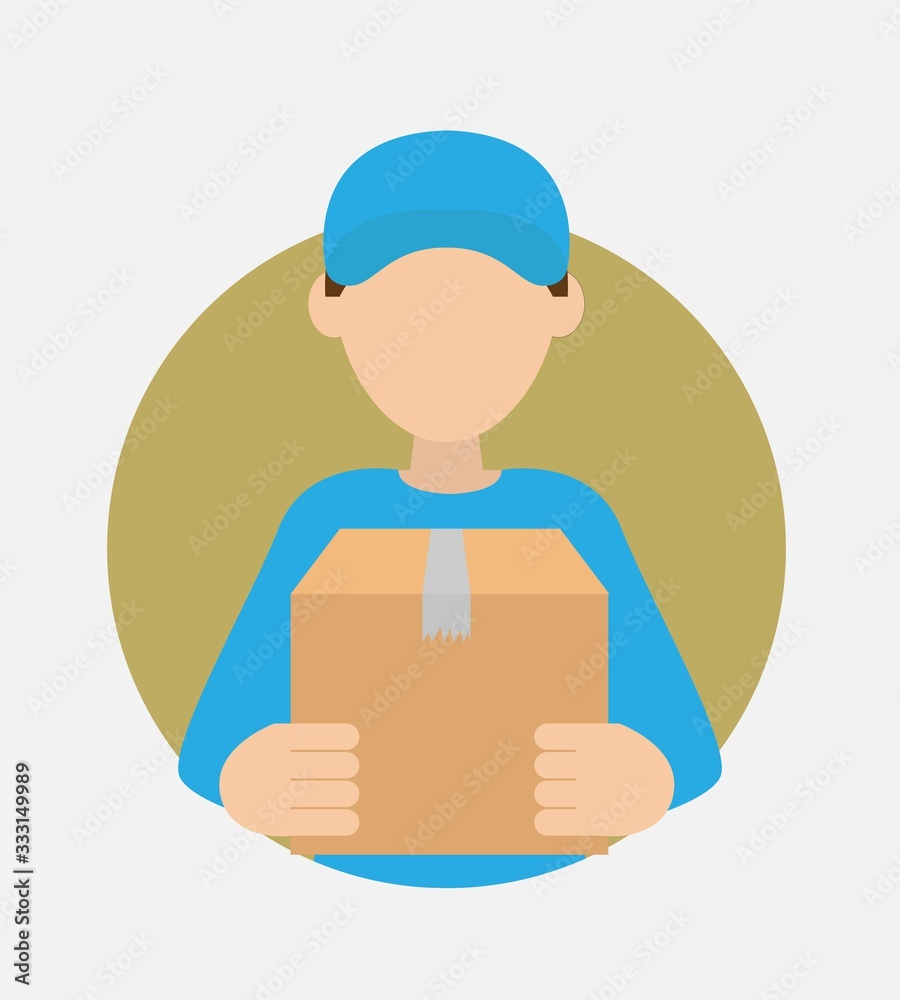 Illustration vector design of courier man avatar Illustration vector design of courier man avatar