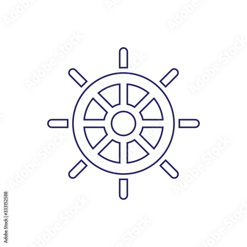 Ship steering icon design isolated on white background. vector illustration