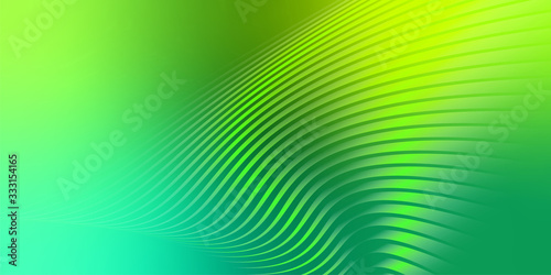 Wellen als Linien und Verlauf auf grün gelbem Hintergrund photo